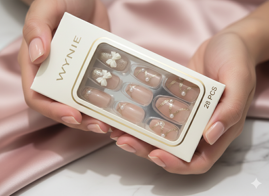 Champagne Gala 🥂✨- 28 Pcs of Press On Nails