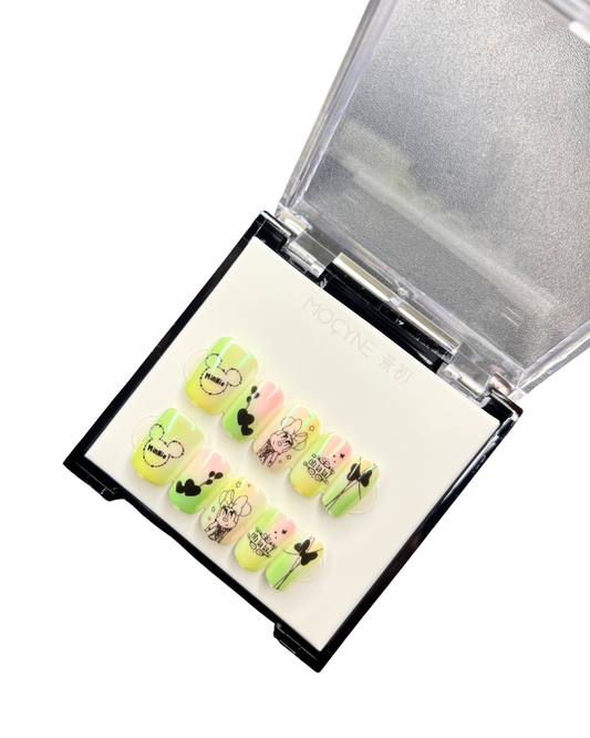 Iridescent Minnie Magic 🐭🎀✨  - 24 Pcs of Press On Nails
