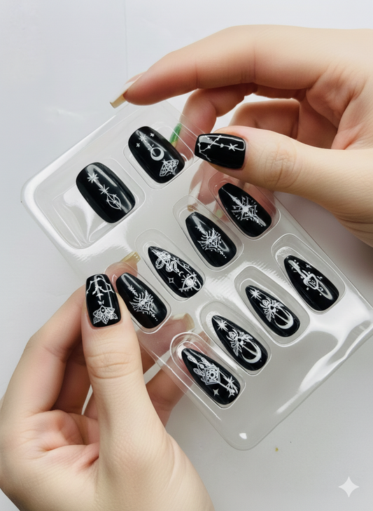CELESTIAL WITCHCRAFT 🌙🔮✨- 24 Pcs of Press On Nails