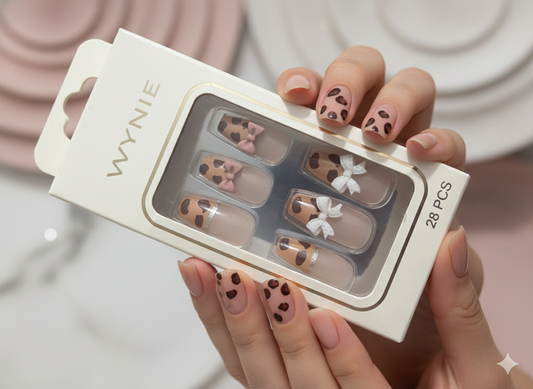 Safari Sweetheart 🐆🎀 - 28 Pcs of Press On Nails