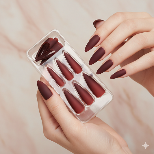 Espresso Elegance ☕🤎 - 28 Pcs of Press On Nails