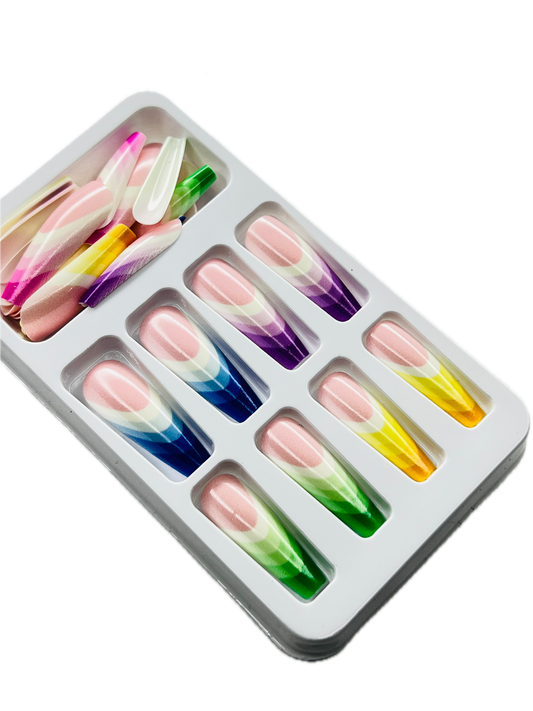 PRISM HALO FRENCH - 24 Pcs of Press On Nails