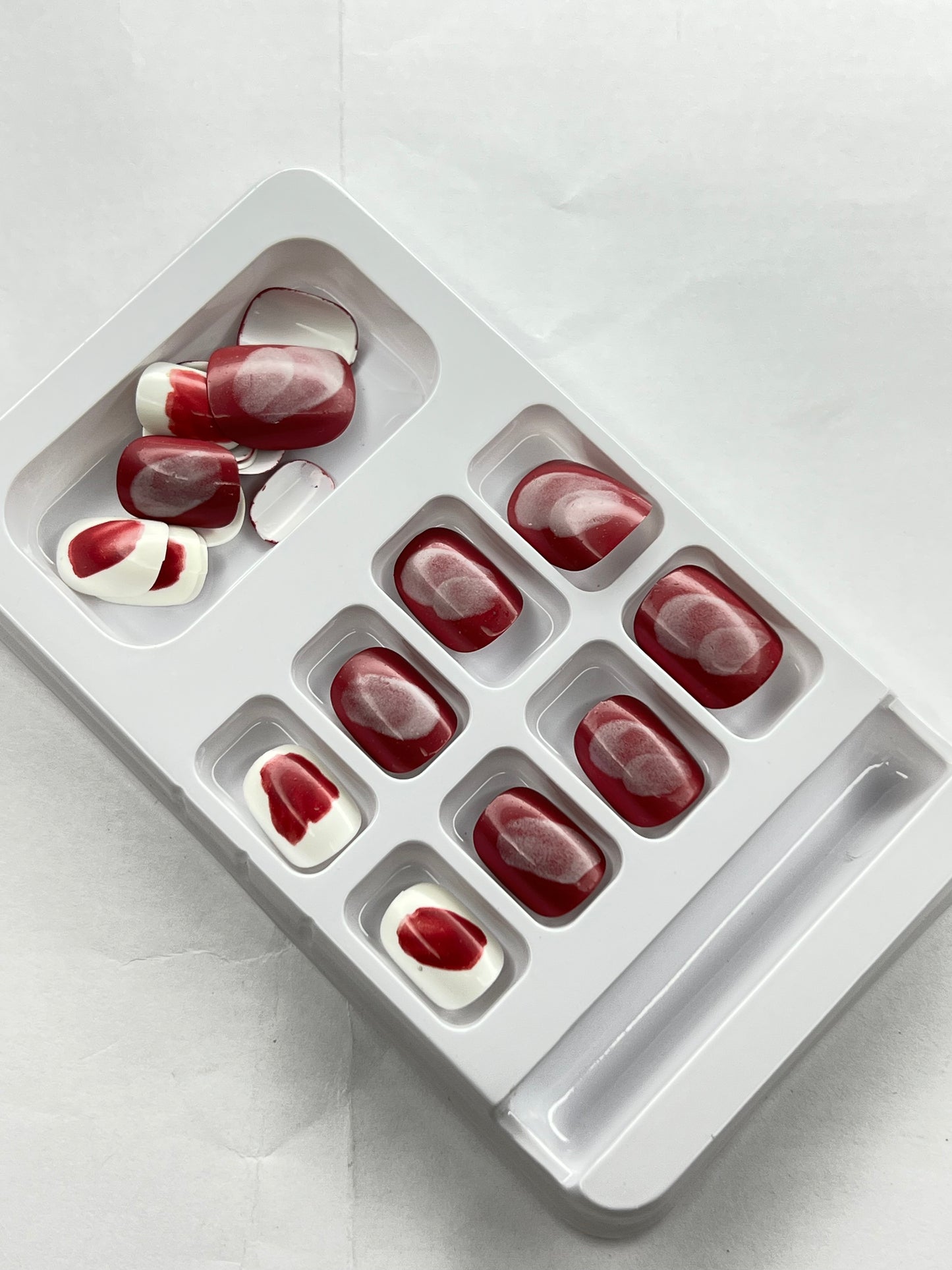 Velvet Cherry Aura 🍒🌫️  - 24 Pcs of Press On Nails